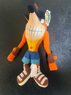 Crash Bandicoot Plush 2001 Universal Studios Play By Play Stuffed Animal New